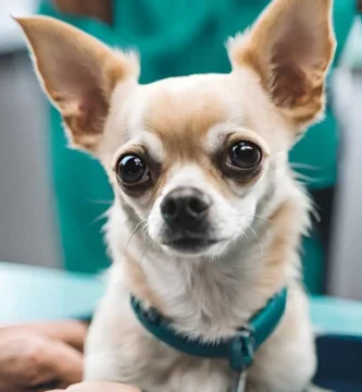 chihuahua qui attend pour ses vaccins obligatoires