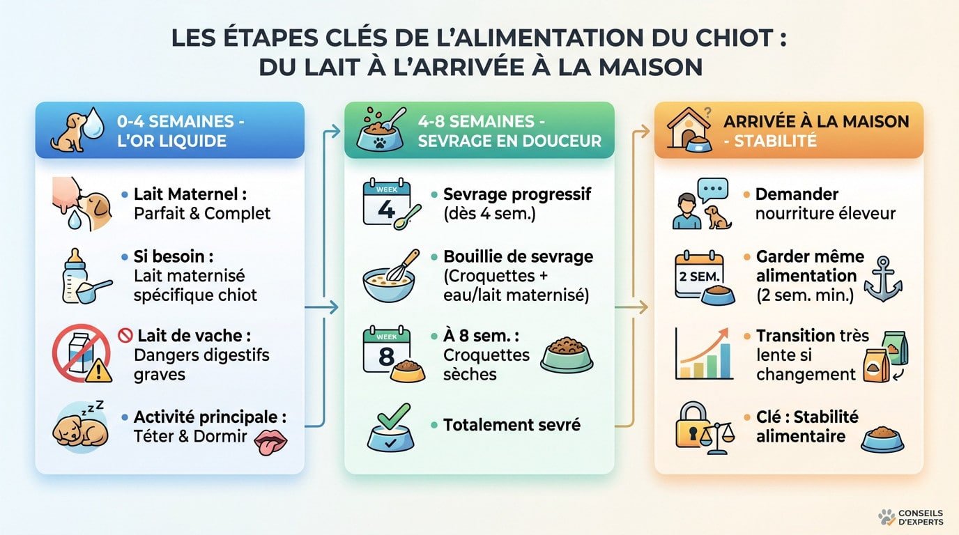 Chiot chihuahua mangeant sa première bouillie de sevrage