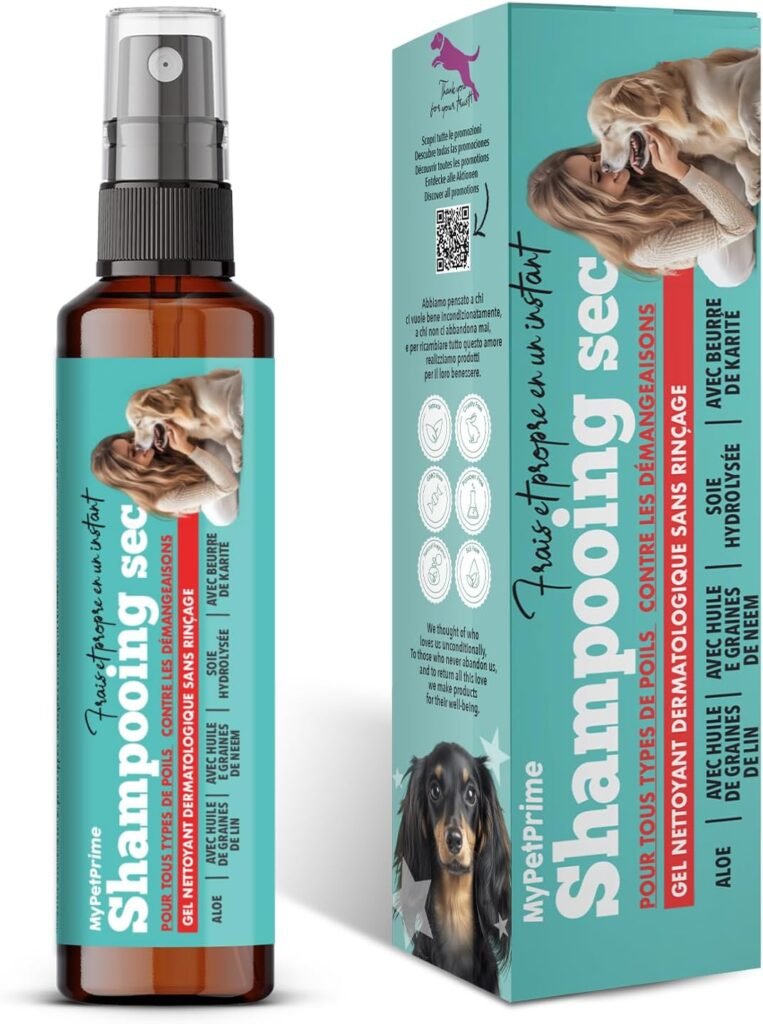 MyPetPrime Shampooing Sec en Gel pour Chiens