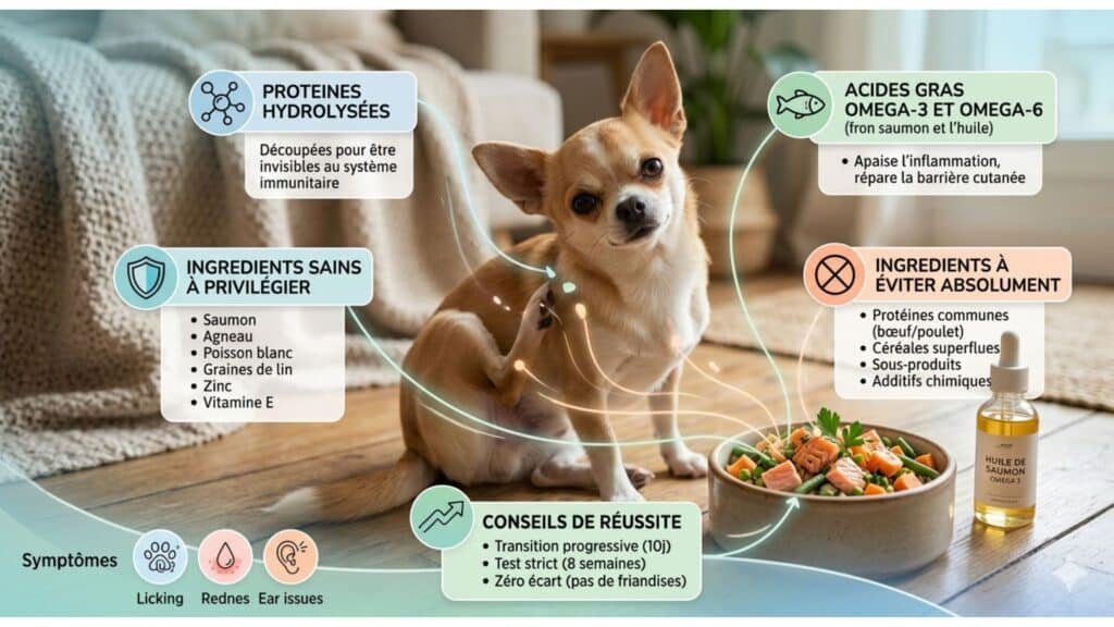 quelle nourriture pour mon chien qui se gratte